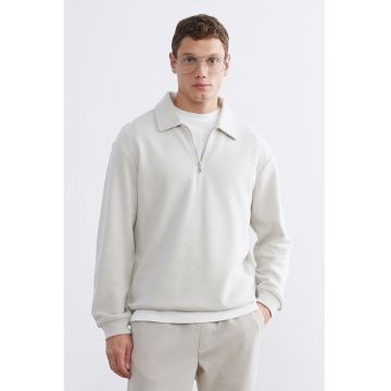 Bluza de trening regular fit uni - Alb murdar