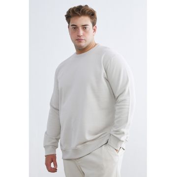 Bluza de trening uni cu decolteu la baza gatului - Alb murdar