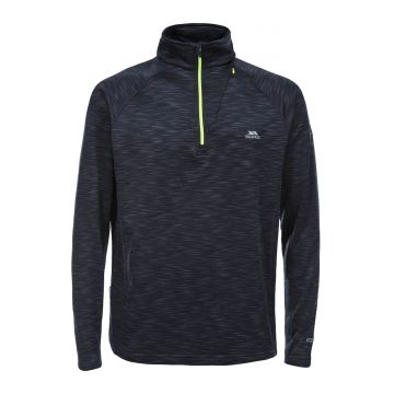 Bluza sport cu guler cu fermoar Collins - Negru melange