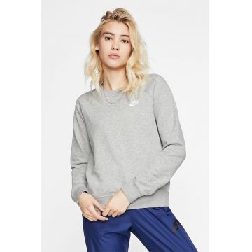 Bluza sport cu logo si maneci raglan Essential - Gri melange