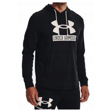 Hanorac cu imprimeu logo supradimensionat - Negru