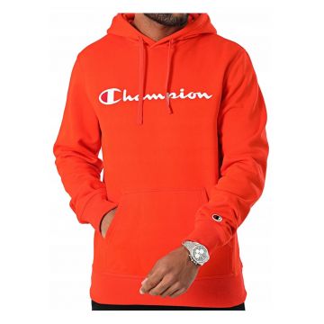 Hanorac cu logo si gluga - Portocaliu