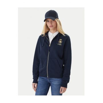 Hanorac dama  bleumarin - textil - cu gluga