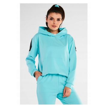 Hanorac dama -  Bumbac/Elastan - Albastru