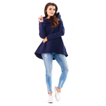 Hanorac dama -  Bumbac/Elastan - Bleumarin