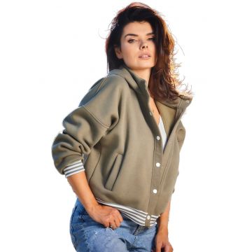 Hanorac dama  bumbac Kaki