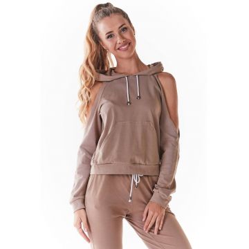 Hanorac dama -  Bumbac/Lycra - Bej