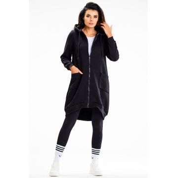 Hanorac dama bumbac Negru