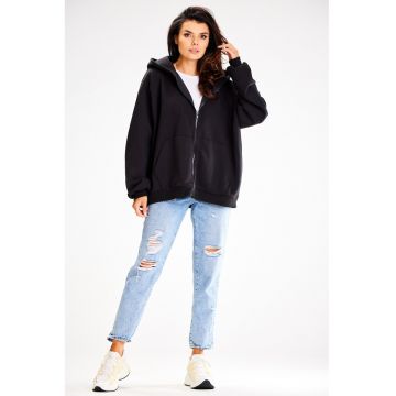 Hanorac dama  bumbac Negru -