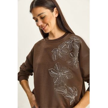 Hanorac dama -  croiala lejera - Mocha Brown - textil