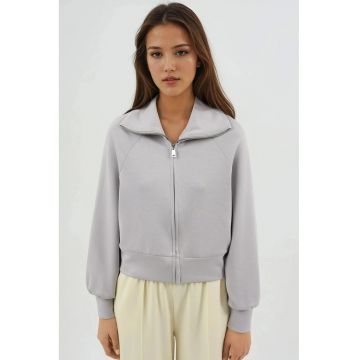 Hanorac dama -  gri - textil