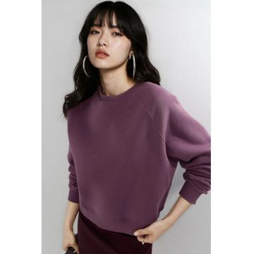 Hanorac dama -  tricotat - maneca lunga - mov lila - textil