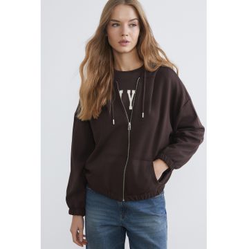 Hanorac lejer cu fermoar