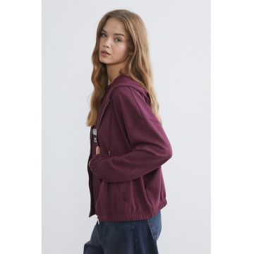 Hanorac lejer cu fermoar