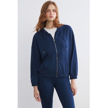 Hanorac lejer cu fermoar