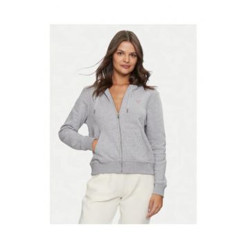 Hanorac regular fit din amestec de bumbac cu fermoar