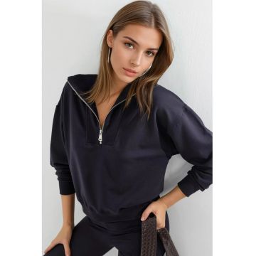 Hanorac  Relaxed Fit - Bleumarin - Textil