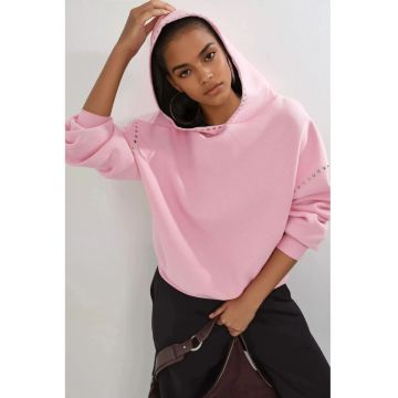 Hanorac  roz pudra - textil