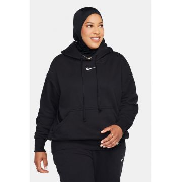 Hanorac supradimensionat cu buzunar kangaroo Phoenix - Negru