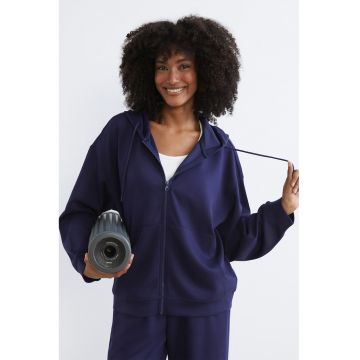 Hanorac uni cu fermoar - Bleumarin