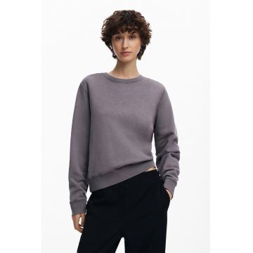 Bluza de trening cu logo cu strasuri - Lila pal