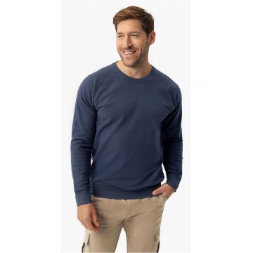 Bluza de trening din bumbac cu textura -  B-Lion - albastru marin melange - Albastru marin