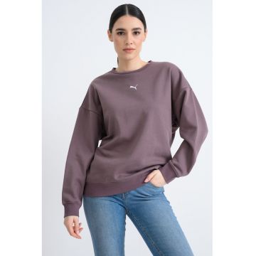 Bluza de trening supradimensionata cu maneci cazute Essentials - Lila pal
