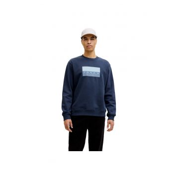 Bluza JACK &JONES Fusion Graphic Sweat Crew 54390 - Albastru inchis