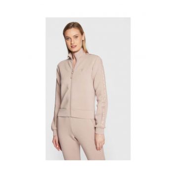 Bluzon cu fermoar si benzi logo