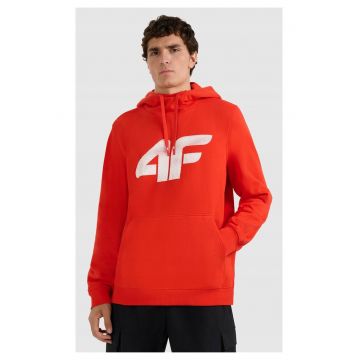 Hanorac barbati  fara fermoar - gluga - rosu - poliester