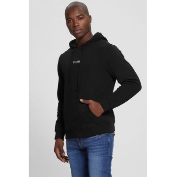 Hanorac cu buzunar kangaroo - Negru