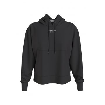 Hanorac cu buzunar kangaroo - Negru