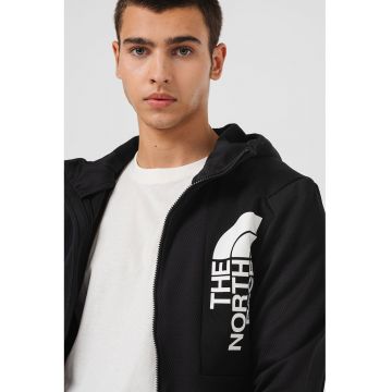 Hanorac cu fermoar pentru drumetii Merak - Negru stins