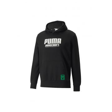 Hanorac cu logo MINECRAFT - Alb/Verde/Negru