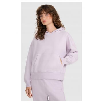 Hanorac dama  gluga - interior periat - violet - bumbac -