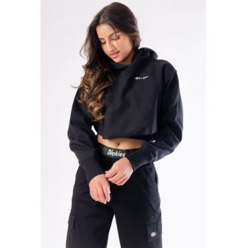 Hanorac Dama -  Negru - Mini logo si gluga 2214 - Negru