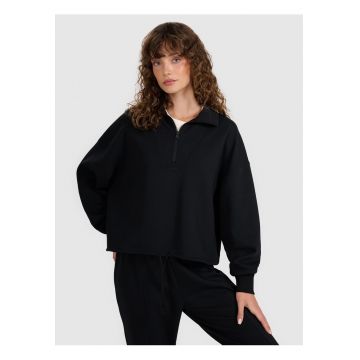 Hanorac dama  oversize - negru - bumbac