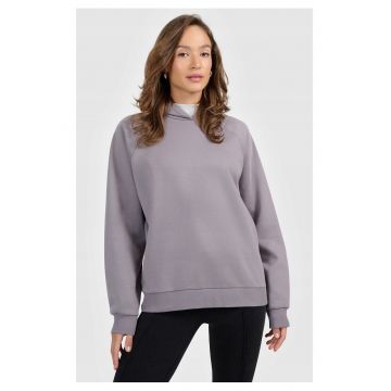 Hanorac dama  violet - gluga - bumbac - Gri