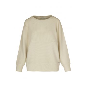 Hanorac femei -  B-Mink - dungi - crem -