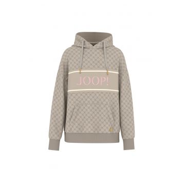 Hanorac lejer cu model logo - Maro