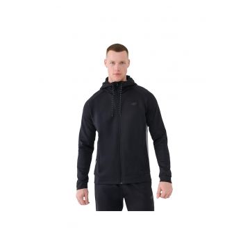 Hanorac pentru barbati  negru - cu gluga reglabila - sintetic - negru