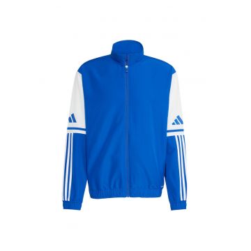 Hanorac sport barbati adidas Squadra 25 - albastru - poliester - cu fermoar si guler vertical -