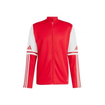 Hanorac sport barbati -  Squadra 25 - fara gluga - poliester - rosu/alb