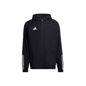 Hanorac sport -  Poliester - Negru/Alb -