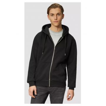 Q/S by s.Oliver - Hanorac barbati din molton cu fermoar - Negru