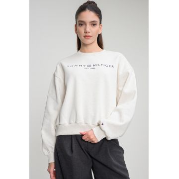 Bluza de trening cu croiala regular-fit si logo - Alb