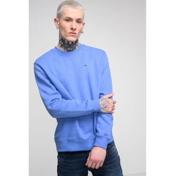 Bluza de trening cu decolteu la baza gatului si logo discret - Lila