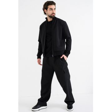 Bluza de trening cu fermoar Skaz - Negru