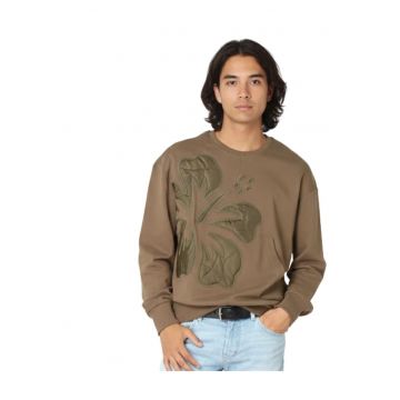 Bluza de trening cu floare texturata Junio -