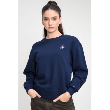 Bluza de trening cu maneci cazute - Bleumarin